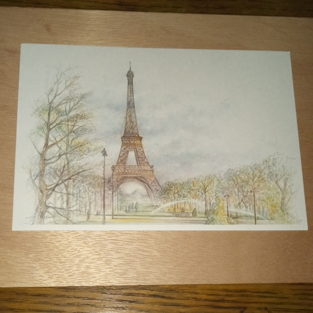 Eiffel Tower Art Print Vgt Postcard